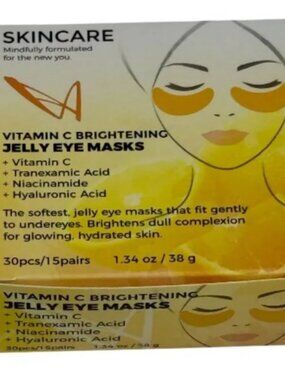 Vitamin C Eye Masks 30pc Brightening Under Eye Patches De Puff Skincare